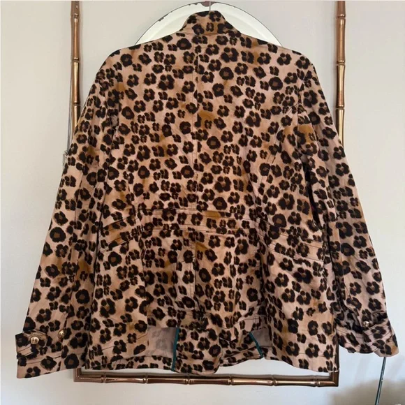 Charter Club Brown Leopard Print Utility Jacket - Picture 5 of 5